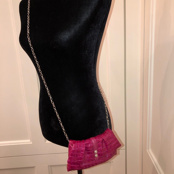 Brighton Fuchsia Pink Patent Leather Crossbody - Picture 1 of 7